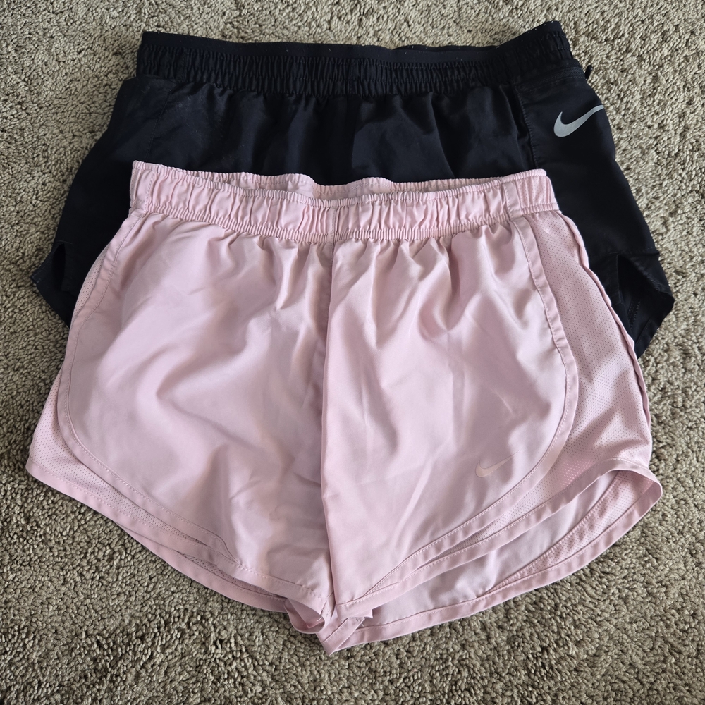 Nike Women's Black and Pink Shorts